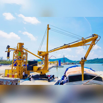Il camion ha montato lo scaricatore a vite della nave per lo scarico del cemento