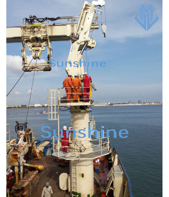 gru marina dell'asta pieghevole di 3t22m per la nave-appoggio offshore a bordo