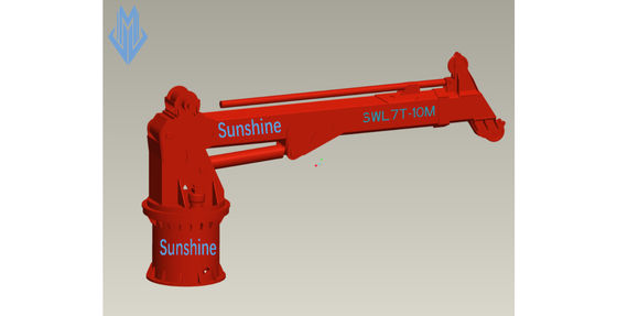 nave idraulica di Marine Cranes For Mounting On dell'asta telescopica elettrica di 7t10m