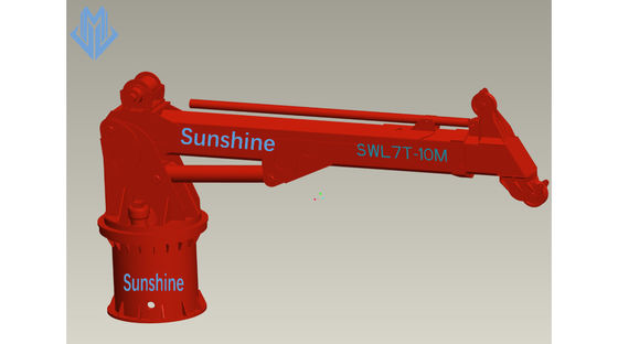nave idraulica di Marine Cranes For Mounting On dell'asta telescopica elettrica di 7t10m