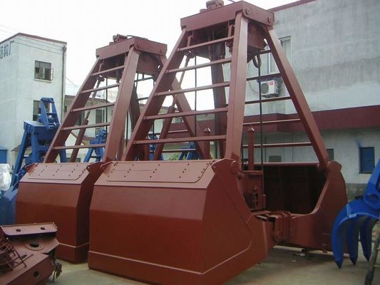secchio idraulico elettrico della gru a benna della copertura superiore del tester di 12 cubi per il trattamento delle sabbie