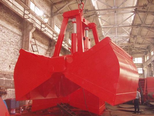 secchio idraulico elettrico della gru a benna della copertura superiore del tester di 12 cubi per il trattamento delle sabbie