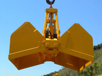 secchio idraulico elettrico della gru a benna della copertura superiore del tester di 12 cubi per il trattamento delle sabbie