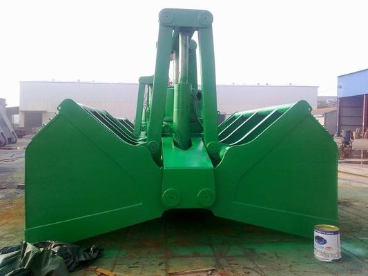 Secchio idraulico elettrico della gru a benna della copertura superiore del tester di 10 cubi per lo scarico dei materiali alla rinfusa