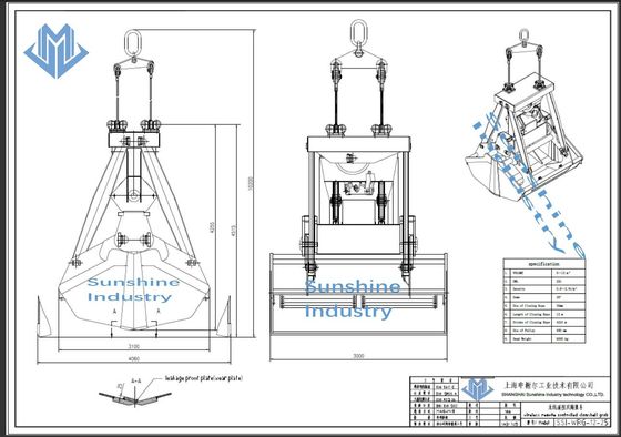 Una radio di 12 del cubo del tester della copertura superiore secchi della gru a benna telecomandata