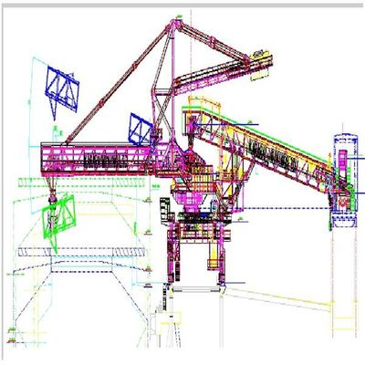 Tipo caricatore della cinghia di continuità di capacità di carico 4000t/H della nave