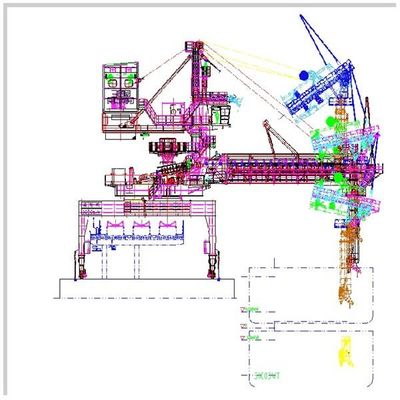 Sistema di carico automatico dei caricatori continui della nave per il maneggio del materiale alla rinfusa