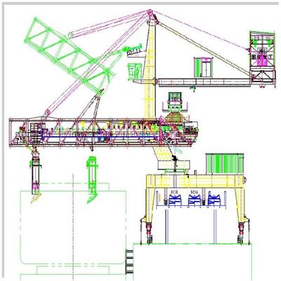Sistema di carico automatico dei caricatori continui della nave per il maneggio del materiale alla rinfusa