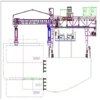 Tipo caricatore della cinghia di Tph di capacità 600 della nave per i materiali alla rinfusa che caricano per spedire