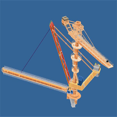 Tipo del ponte che impila e che riprende sistema per carbone che tratta recinto per il bestiame circolare