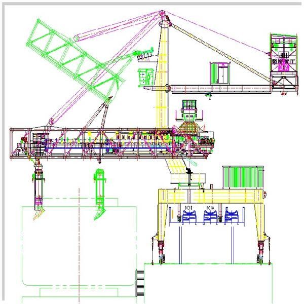 Tipo caricatore della cinghia di Tph di capacità 600 della nave per i materiali alla rinfusa che caricano per spedire